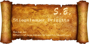 Stiegelmayer Brigitta névjegykártya